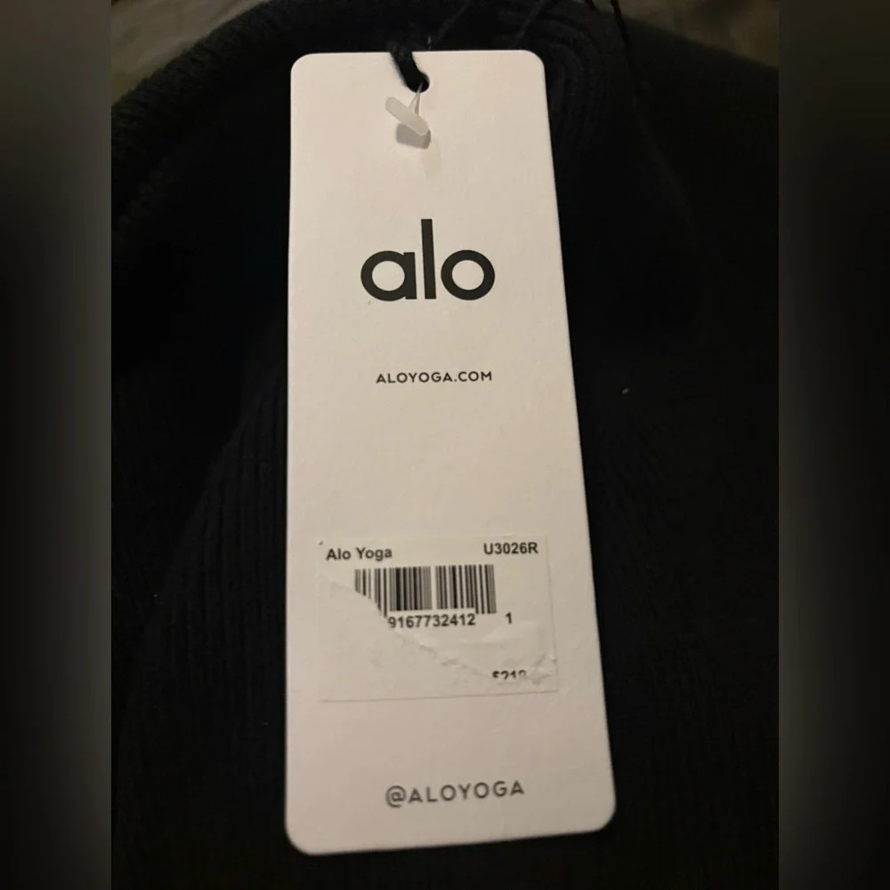ALO Yoga Scholar Hooded Sweater Black Medium NWT